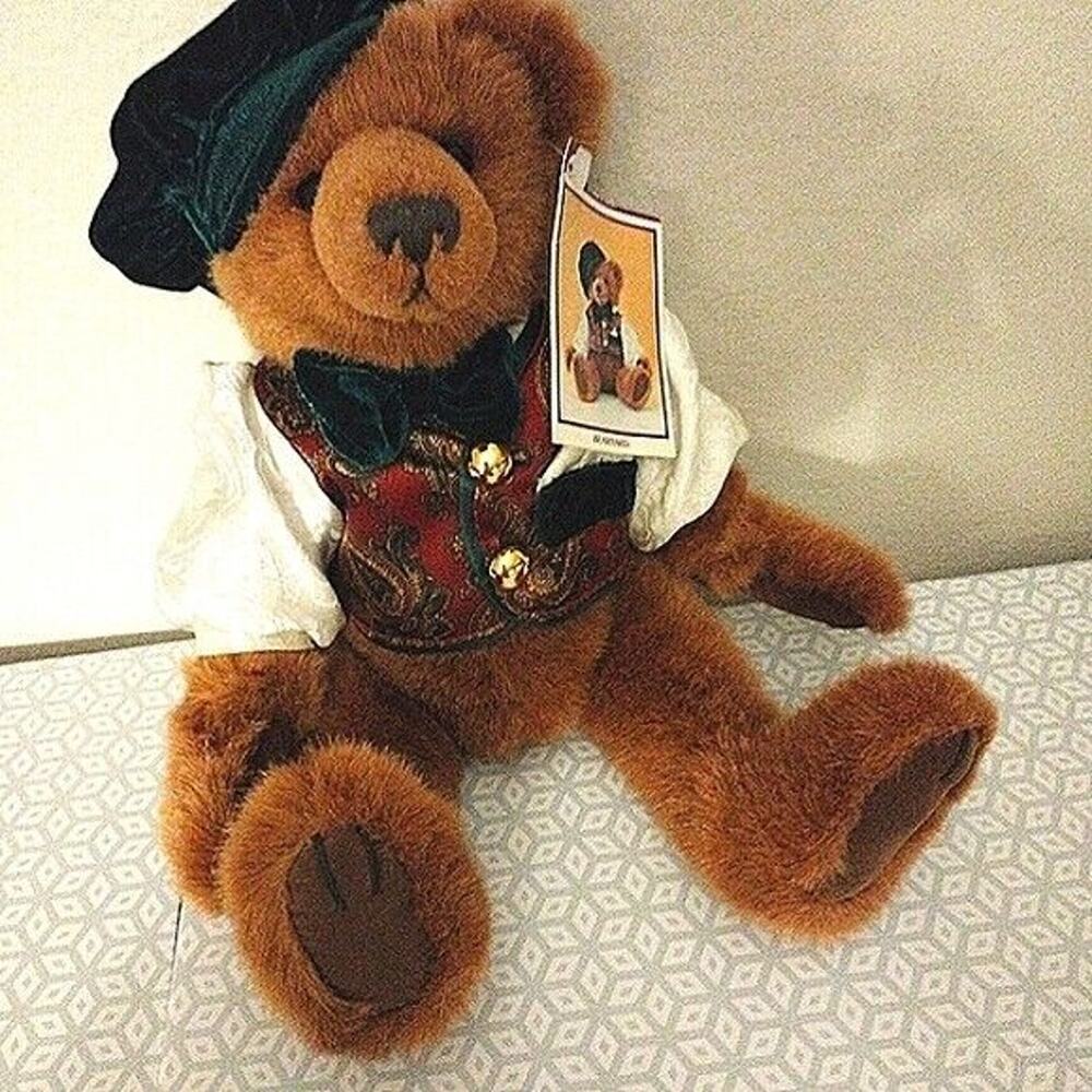 Vintage w original TAGS Fine Toy Company Teddy Bear Brown‎ Realistic Stuffed Toy
